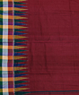Maroon Sambalpuri Handwoven Ikat Cotton Dhoti Gamuchha SFCJOD1473