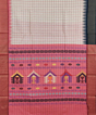 Beige Pink Sambalpuri Handwoven Dolabedi Tussar Silk Saree SFTSAR1515