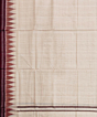 Beige Maroon Sambalpuri Handwoven Ikat Cotton Joda SFSJOD1604