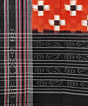 Orange Black Sambalpuri Handwoven Double Ikat Cotton Stole SFCSTL1689