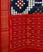 Offwhite Red Sambalpuri Handwoven Double Ikat Cotton Stole SFCSTL1690