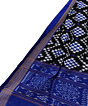 Black Blue Sambalpuri Handwoven Double Ikat Cotton Stole SFCSTL1693