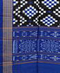 Black Blue Sambalpuri Handwoven Double Ikat Cotton Stole SFCSTL1693