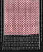 Pink Black Sambalpuri Handwoven Single Ikat Cotton Dupatta SFCDUP1721