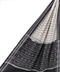 White Black Sambalpuri Handwoven Single Ikat Cotton Dupatta SFCDUP1722