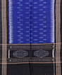 Blue Black Sambalpuri Handwoven Single Ikat Cotton Stole SFCSTL1732