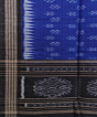 Blue Black Sambalpuri Handwoven Single Ikat Cotton Stole SFCSTL1732