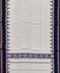 White Blue Sambalpuri Handwoven Cotton Gamuchha SFCGAM1748