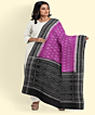 Purple Black Sambalpuri Handwoven Single Ikat Cotton Dupatta SFCDUP176A