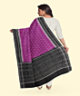 Purple Black Sambalpuri Handwoven Single Ikat Cotton Dupatta SFCDUP176A