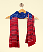 Blue Red Sambalpuri Handwoven Single Ikat Cotton Dupatta SFCDUP182A
