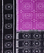 Magenta Black Sambalpuri Handwoven Single Ikat Cotton Dupatta SFCDUP0186