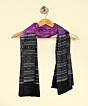 Purple Black Sambalpuri Handwoven Single Ikat Cotton Dupatta SFCDUP188A