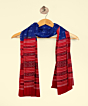 Blue Red Sambalpuri Handwoven Single Ikat Cotton Dupatta SFCDUP190A
