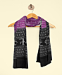 Purple Black Sambalpuri Handwoven Single Ikat Cotton Dupatta SFCDUP197A