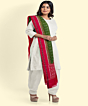 Olive Maroon Sambalpuri Handwoven Single Ikat Cotton Dupatta SFCDUP201A