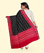 Black Maroon Sambalpuri Handwoven Single Ikat Cotton Dupatta SFCDUP202A