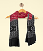Maroon Black Sambalpuri Handwoven Single Ikat Cotton Dupatta SFCDUP204A