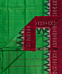 Parrot Green Maroon Sambalpuri Handwoven Cotton Gamuchha SFCGAM2112