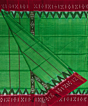 Parrot Green Maroon Sambalpuri Handwoven Cotton Gamuchha SFCGAM2112