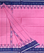 Pink Blue Sambalpuri Handwoven Cotton Gamuchha SFCGAM2113