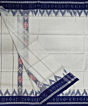 Offwhite Blue Sambalpuri Handwoven Cotton Gamuchha SFCGAM2114