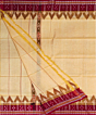 Yellow Maroon Sambalpuri Handwoven Cotton Gamuchha SFCGAM2119