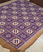 Violet Sambalpuri Handwoven Cotton Double Bed Sheet SMCBED2123
