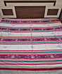 Gray Sambalpuri Handwoven Cotton Double Bed Sheet SMCBED2125