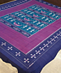 Green Blue Sambalpuri Handwoven Cotton Double Bed Sheet SMCBED2128
