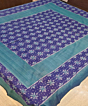 Blue Green Sambalpuri Handwoven Cotton Double Bed Sheet SMCBED2129