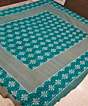 Green Brown Sambalpuri Handwoven Cotton Double Bed Sheet SMCBED2130