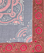 Gray Red Sambalpuri Handwoven Cotton Double Bed Sheet SMCBED2132