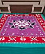 Purple Sambalpuri Handwoven Cotton Double Bed Sheet SMCBED2134