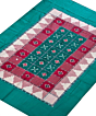 Multicolour Sambalpuri Handwoven Cotton Single Bed Sheet SMCBED2137
