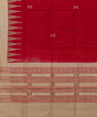 Red Beige Sambalpuri Handwoven Single Ikat Cotton Dupatta SFCDUP2165