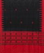 Black Red Sambalpuri Handwoven Single Ikat Cotton Dupatta SFCDUP2166