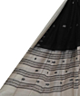 Black White Sambalpuri Handwoven Single Ikat Cotton Dupatta SFCDUP216
