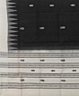 Black White Sambalpuri Handwoven Single Ikat Cotton Dupatta SFCDUP216