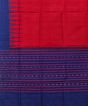 Red Blue Sambalpuri Handwoven Single Ikat Cotton Dupatta SFCDUP2169