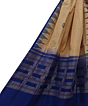 Beige Blue Sambalpuri Handwoven Single Ikat Cotton Dupatta SFCDUP2170