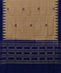 Beige Blue Sambalpuri Handwoven Single Ikat Cotton Dupatta SFCDUP2170