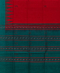 Red Green Sambalpuri Handwoven Single Ikat Cotton Dupatta SFCDUP2172