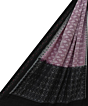 Pink Black Sambalpuri Handwoven Single Ikat Cotton Dupatta SFCDUP2173