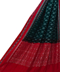 Green Red Sambalpuri Handwoven Single Ikat Cotton Dupatta SFCDUP2176