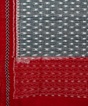 Gray Red Sambalpuri Handwoven Single Ikat Cotton Dupatta SFCDUP2177