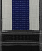 Blue White Sambalpuri Handwoven Single Ikat Cotton Dupatta SFCDUP2179