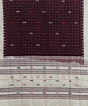 Maroon White Sambalpuri Handwoven Single Ikat Cotton Dupatta SFCDUP2182