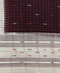 Maroon White Sambalpuri Handwoven Single Ikat Cotton Dupatta SFCDUP2182