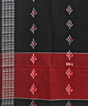 Black Sambalpuri Handwoven Single Ikat Cotton Dupatta SFCDUP2184